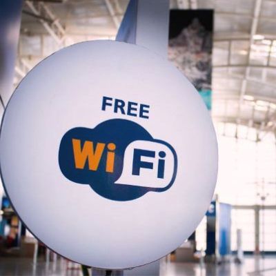 Wi-Fi Sign At Airport